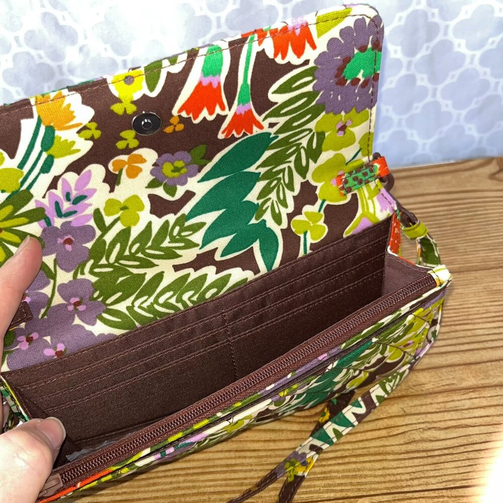 Vera Bradley Evening Garden Wallet Crossbody NWT Floral - Picture 12 of 13